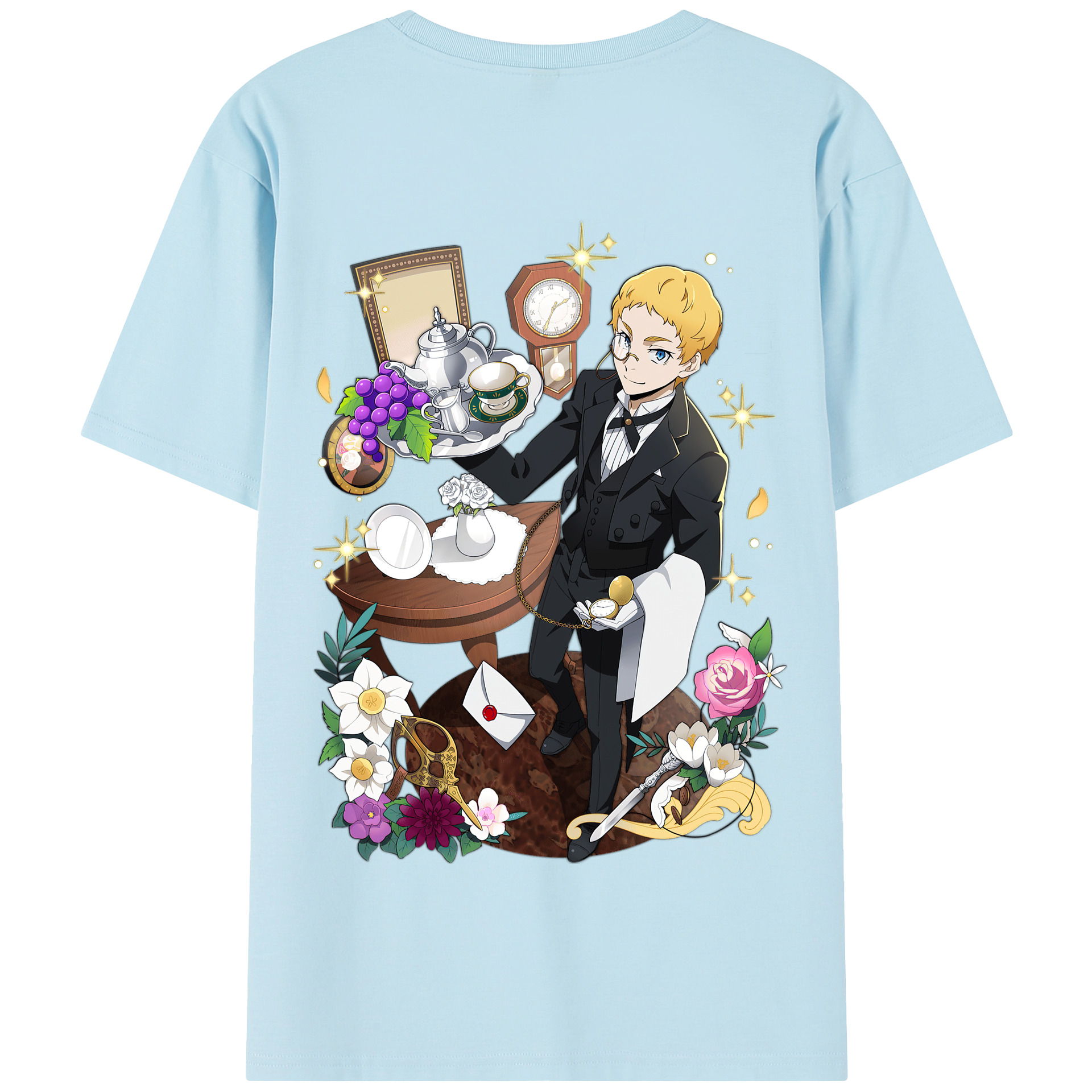 （画像用） 文豪ストレイドッグス Bungo Stray Dogs 綿100％半袖Tシャツ（背面プリント）